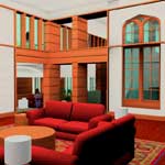 Interior lounge rendering