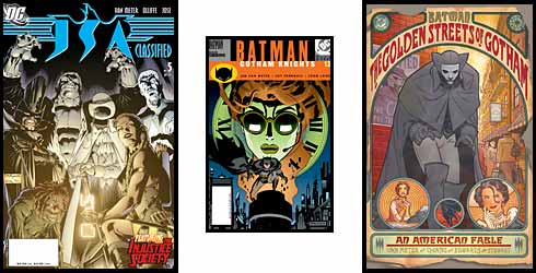 Three comic book cover illustrations