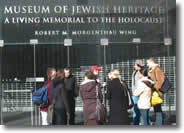 A group of Vassar and Potsdam students visits New York City's Museum of Jewish Heritage