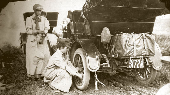 Alice Huyler Ramsey (Class of 1907) became the first woman to drive across America in 1909