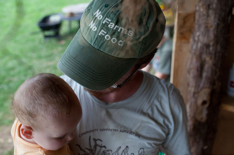 Elliott promotes his profession whenever he can. In addition to farming, he educates prospective farmers and local food enthusiasts on how to grow organic crops. But his most important project is his son. Raising a child, Elliot says, takes an even greater effort than farming!