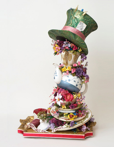 A fanciful Alice in Wonderland cake, made under the tutelage of Food Network host Ron Ben-Israel. 