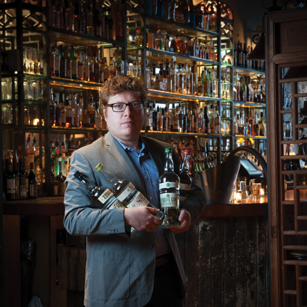 Noah Rothbaum at Macao Trading Co., one of his favorite Manhattan bars.