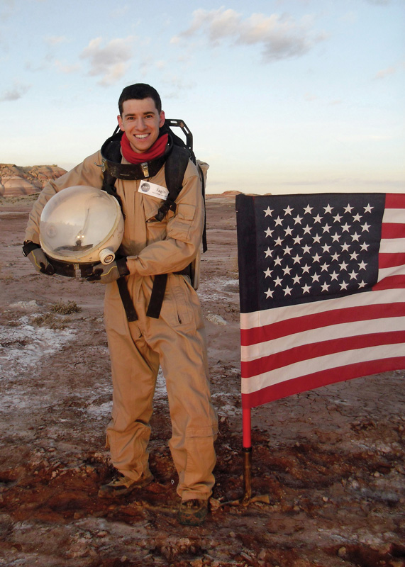 Max Fagin ’10 at the Mars Desert Research Station (MDRS) in Utah. 